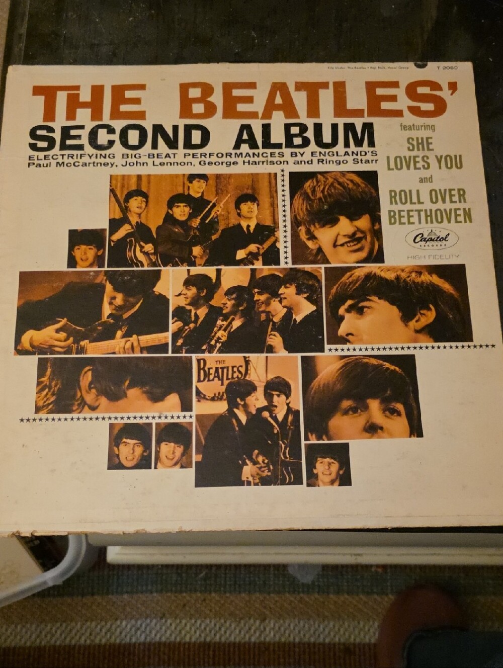 The Beatles - Second Album (White & Orange Vintage LP Cover)